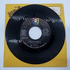 Vtg Jim Croce Time in a Bottle-Hard Time Losin Man 1972 ABC Records 45 RPM Vinyl